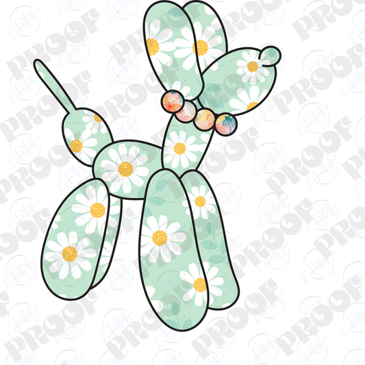 Balloon Dog Flowers (Multiple Options Apparel)